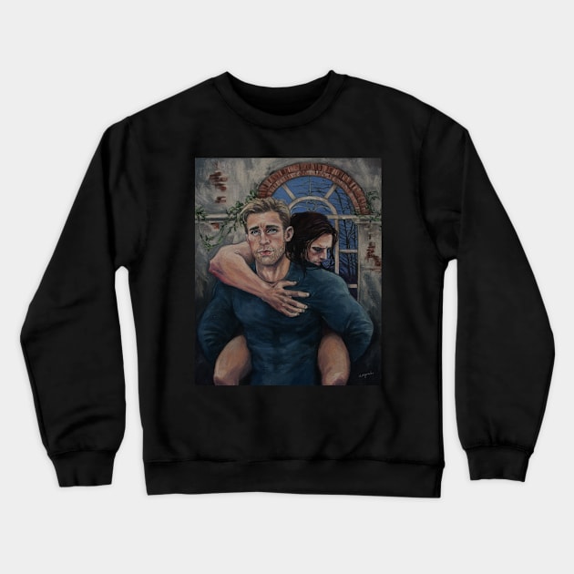 Piggyback Ride Crewneck Sweatshirt by artgroves